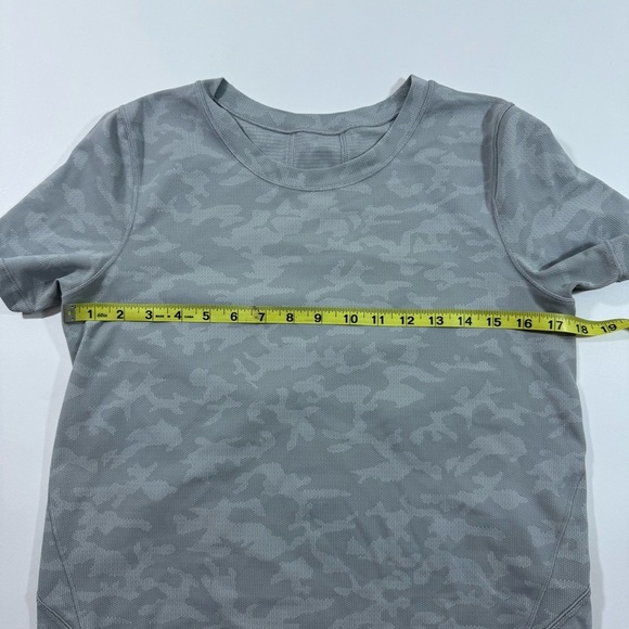 Lululemon Long Distance Short Sleeve Shirt Incognito Camo SSL Silver White - Picture 4 of 5